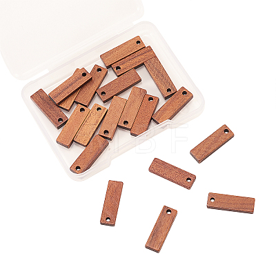 20Pcs Walnut Wood Pendants WOOD-CJ0001-25-1