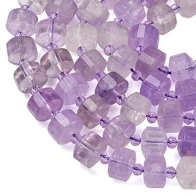 Natural Lavender Amethyst Beads Strands G-G453-G13-7x12mm-1