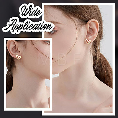 20Pcs Brass Stud Earrings KK-BBC0004-63-1