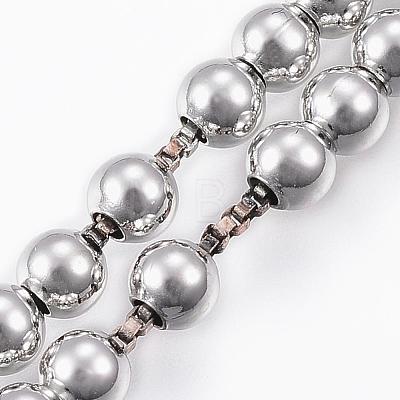 Brass Bead Chain Necklace Making NJEW-F151-01P-1