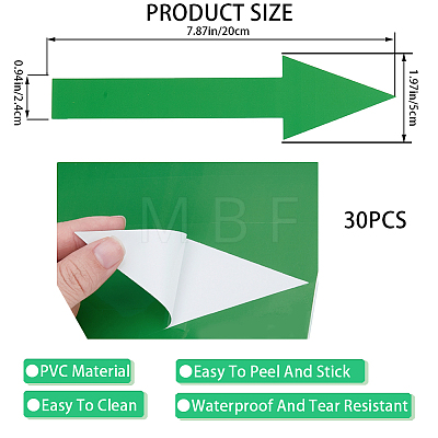 CRASPIRE 15 Sets PVC Self Adhesive Arrow Label Stickers DIY-CP0009-43A-1