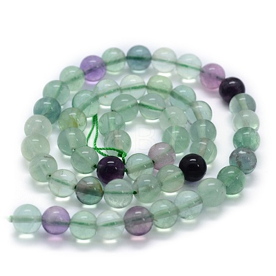 Natural Fluorite Beads Strands G-G763-06-6mm-1