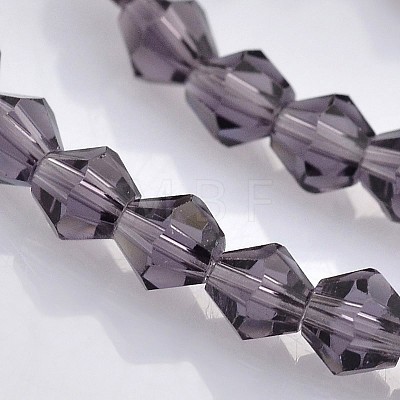 Faceted Bicone Glass Beads Strands X-EGLA-P017-4mm-03-1