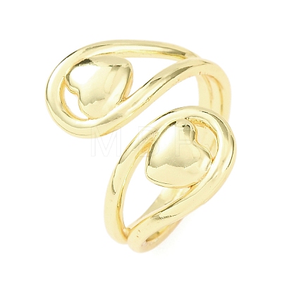 Brass Cuff Open Rings RJEW-D342-01G-1