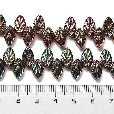 Electroplate Glass Beads Strands EGLA-B004-02A-FP01-1