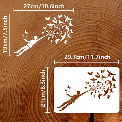 Plastic Drawing Painting Stencils Templates DIY-WH0396-564-1