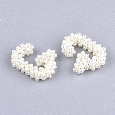 Handmade ABS Plastic Imitation Pearl Woven Beads FIND-T039-18-G-1