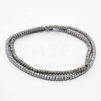 Electroplate Non-magnetic Synthetic Hematite Beads Strands G-I076-03D-1