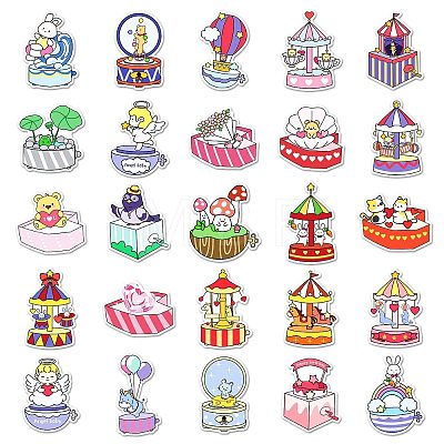 50Pcs PVC Adhesive Waterproof Stickers Self-Adhesive Stickers PW-WG6E8A3-01-1