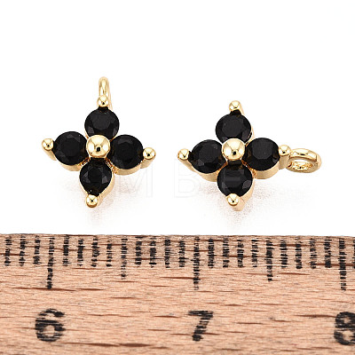 Brass Micro Pave Cubic Zirconia Pendants X-KK-D356-07F-G-1