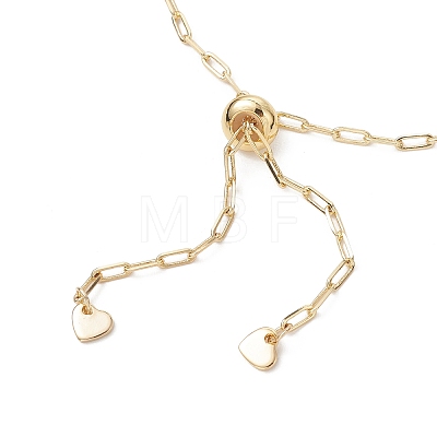 Soldered Brass Paperclip Chain Slider Bracelet Making AJEW-JB01556-1
