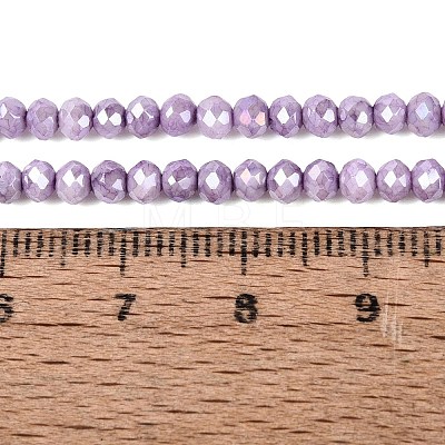 Anti-Tarnish Electroplate Rondelle Glass Beads Strands EGLA-T021-3mm-17-11-1