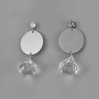 (Jewelry Parties Factory Sale)304 Stainless Steel Stud Earrings EJEW-J099-31-1