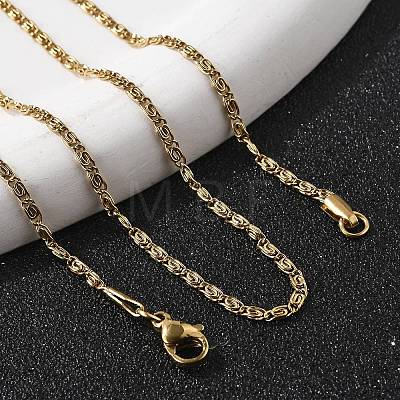 304 Stainless Steel Lumachina Chain Necklaces NJEW-F248-17A-G-1