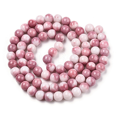 Opaque Crackle Glass Round Beads Strands GLAA-T031-10mm-01I-1