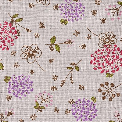 Flower Pattern Printed Polyester Fabric Sheets DIY-WH0158-63B-22-1