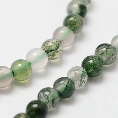 Natural Moss Agate Beads Strands X-G-N0184-07-2mm-1