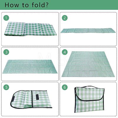 Portable Tartan Patern Non Woven Picnic Mat JX572B-01-1