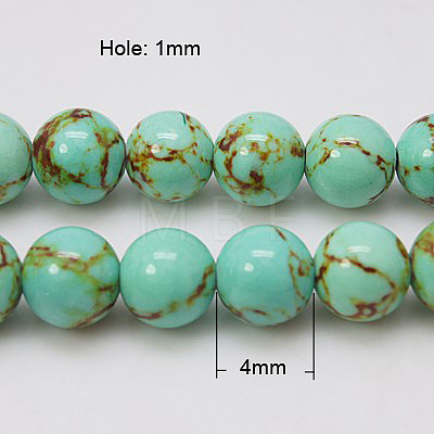 Synthetic Turquoise Beads Strands TURQ-H038-4mm-XXS10-1