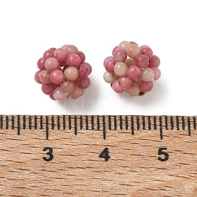 Natural Rhodonite Woven Beads GG-CBA2E9C-C03-02-1