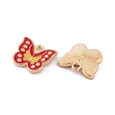 Light Gold Plated Alloy Enamel Pendants FIND-Q100-04KCG-03-1