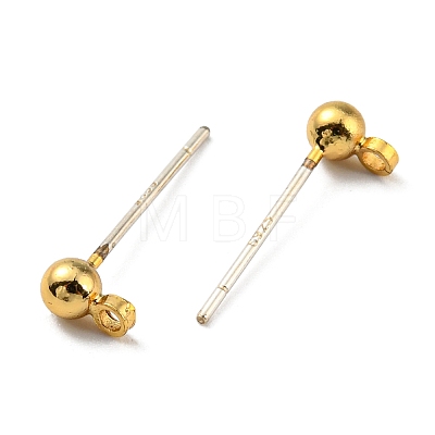 Brass Stud Earring Findings FIND-R144-13A-G18-1