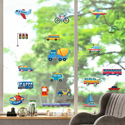16 Sheets 8 Styles PVC Waterproof Wall Stickers DIY-WH0345-184-1