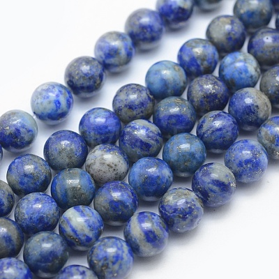Natural Lapis Lazuli Beads Strands G-E489-01-10mm-1
