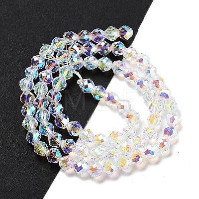 Electroplate Glass Beads Strands GLAA-A014-02B-1