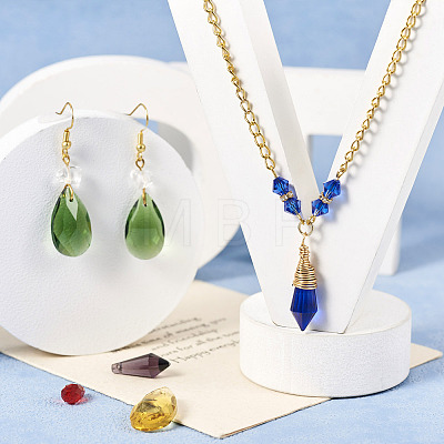 30Pcs 15 Styles Transparent Glass Pendants GLAA-TA0001-34-1