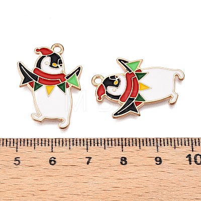 Christmas Theme Alloy Enamel Pendants ENAM-T020-33E-1