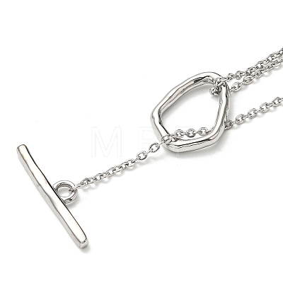 304 Stainless Steel Lariat Necklaces for Women NJEW-K259-06P-1