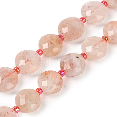 Natural Sunstone Beads Strands G-B094-A20-01-1