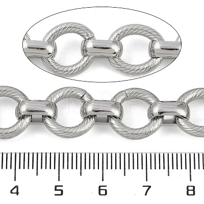 Non-Tarnish 304 Stainless Steel Link Chains CHS-A013-04P-02-1