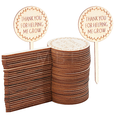 Wood Plant Labels DIY-GF0014-39B-1