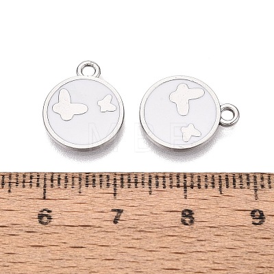 Rack Plating Alloy Enamel Pendants ENAM-N070-01C-01P-01-1