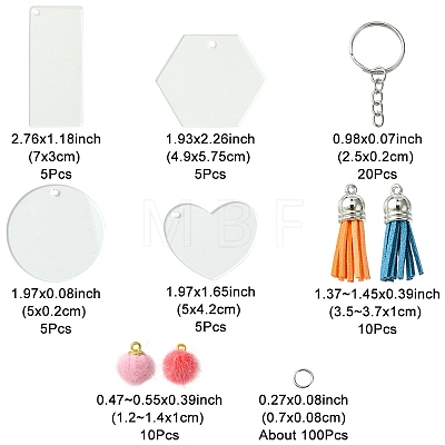 DIY Blank Keychain Making Kit DIY-FS0005-25-1