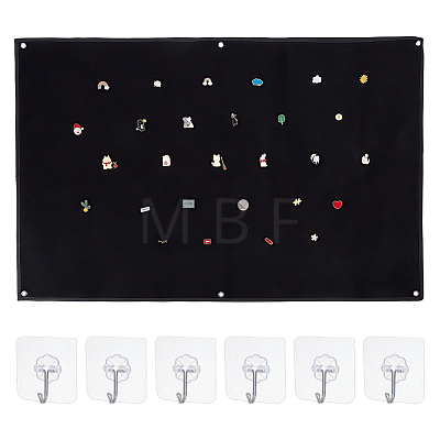 1Pc Nylon Tactical Hook and loop Fastener Patch Hanging Display Board with Eyelets AJEW-OC0005-81A-1