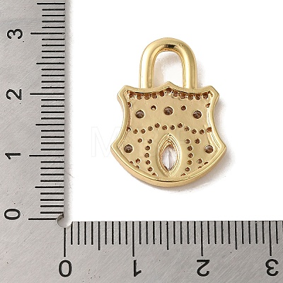 Brass Micro Pave Cubic Zirconia Glass
 Pendants KK-R162-029A-G-1