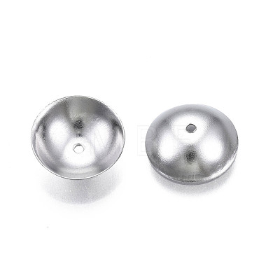 Non-Tarnish 304 Stainless Steel Bead Caps STAS-S057-48C-P-1