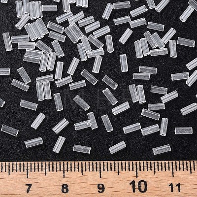 Transparent Glass Bugle Beads SEED-N005-001-C16-1