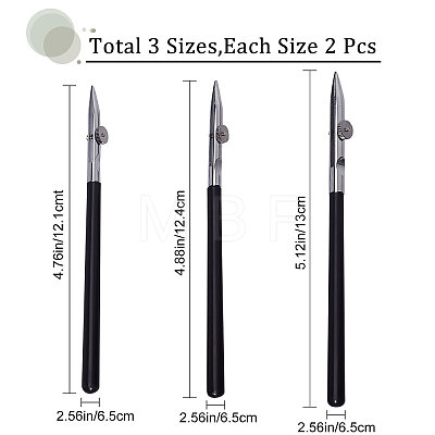Gorgecraft 6Pcs 3 Style Adjustable Art Ruling Pen AJEW-GF0006-78-1