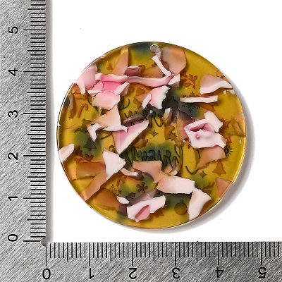 Transparent Christmas Themed Cellulose Acetate(Resin) Pendants OACR-L018-03C-1