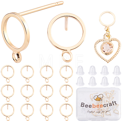 20Pcs Brass Stud Earring Findings KK-BBC0027-87-1