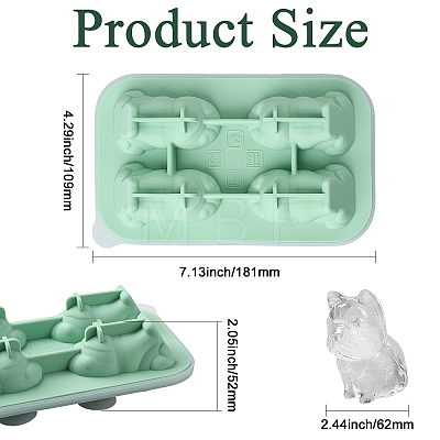 Bulldog Shaped Silicone Ice Molds ST-CJ0043-092-1