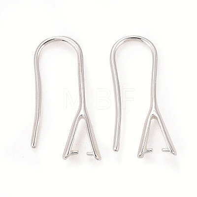 Rack Plating Eco-friendly Brass Earring Hooks LS-KK-D075-14S-RS-1