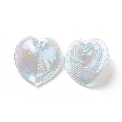 UV Plating Rainbow Iridescent Acrylic Pendants OACR-C003-08C-1
