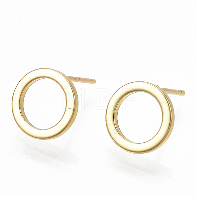 Brass Stud Earrings X-KK-S348-368-1