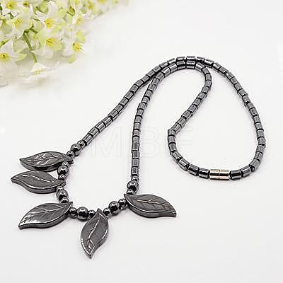 Fashionable Synthetic Hematite Necklaces X-BJEW-K006-03-1