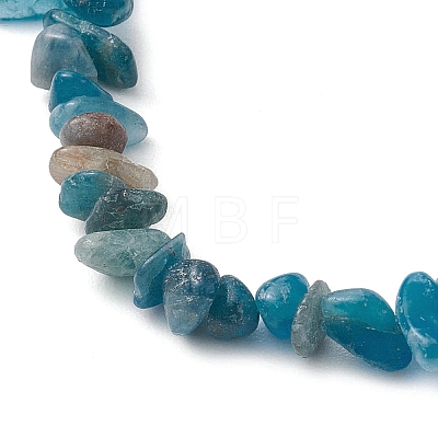 Natural Apatite Anklets AJEW-AN00592-01-1